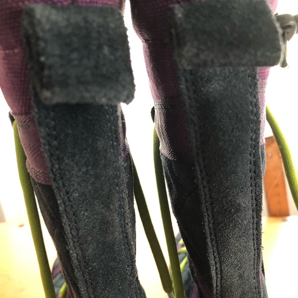 Sorel Glacy Explorer Women’s Tall Boot Purple, Navy, & Lime Green 7 waterproof - Picture 8 of 14